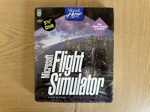 Vintage Microsoft Flight Simulator Big PC Box 3 1/2 Disk New & Sealed - Picture 1 of 7