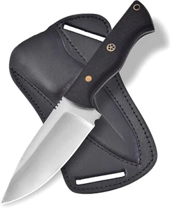 Fixed Blade Forged Hunting Knife Bushcraft Knife, Scout Carry Knife with Sheath - Picture 1 of 5