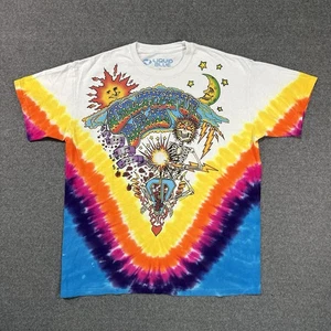 Retro 90s Liquid Blue Tie-Dye Grateful Dead Summer Jam 92 T-Shirt Size Large - Bild 1 von 12