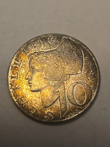 Pièce de 10 schillings Autriche 1957 en circulation  - Photo 1/2