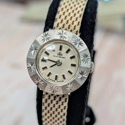 1960s Ladies Bucherer Dress Watch Swiss Made Wristwatch Textured Vintage - Image 1 of 4