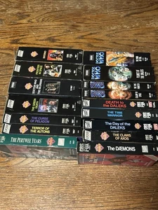 Doctor Who 3rd Doctor Jon Pertwee 22 Total Tape VHS Lot, The Daemons Daleks More - Picture 1 of 7