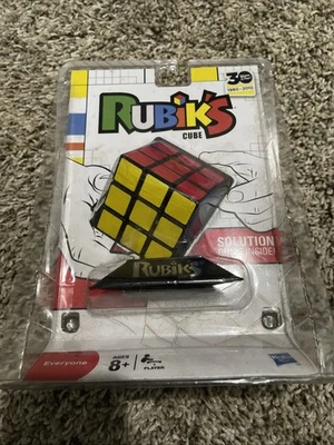 Rubik's Cube 3x3 Puzzle Game With Stand Rubik Hasbro Toy Original A9312 NEW - Image 1 of 4