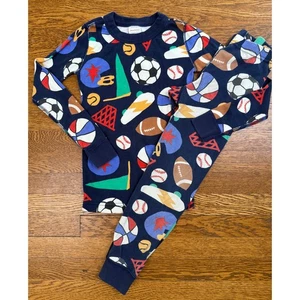 Hanna Andersson Boys' Sports Print Long John Pajama Size 6-7 - Picture 1 of 6