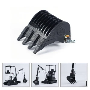 1/14 RC Excavator Hydraulic Mini Digger Model E20 Metal Leveling Bucket Parts - Picture 1 of 4