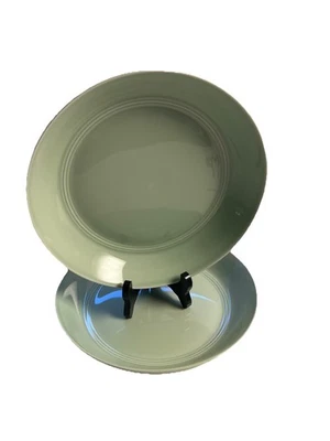 Set of 2 Crate & Barrel Aaron Probyn Sage Green 9.5” Pasta/Soup Bowls - Image 1 of 4