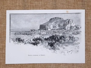 In Sicilia nel 1897 Veduta generale di Cefalù Palermo Gastone Vuillier - Picture 1 of 1