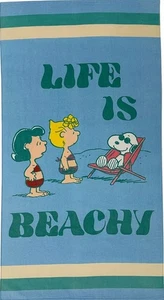 1 Printed Large Beach Towel (34"x64") PEANUTS,SUMMER BEACH,LIFE IS BEACHY,KO - Picture 1 of 21