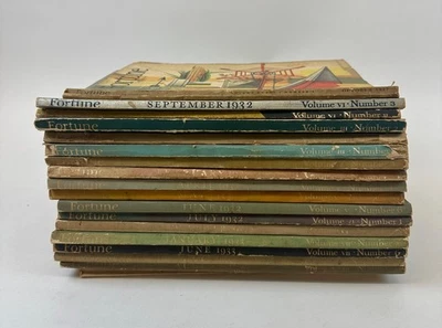 COLLECTION  OF  "FORTUNE"  MAGAZINES  1931, 1932, 1933, 1947 & 1957  (x18) - Image 1 of 4