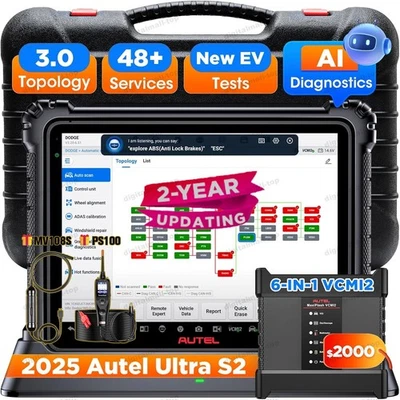 Autel MaxiSys Ultra S2 6-IN-1 VCMI2 2025 Scanner Real Intelligent AI Diagnostics - Imagem 1 de 4