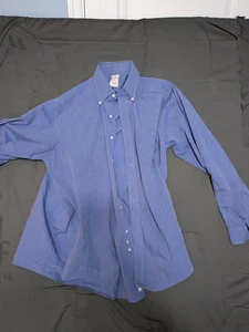 Brooks Brothers Dress Shirt Mens 16.5 /35 Blue Business Formal - Picture 1 of 9