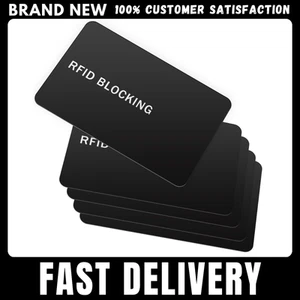 RFID Blocking Card - 5 Pack, Contactless NFC Credit Card ID Protection Safe Bank - Picture 1 of 9