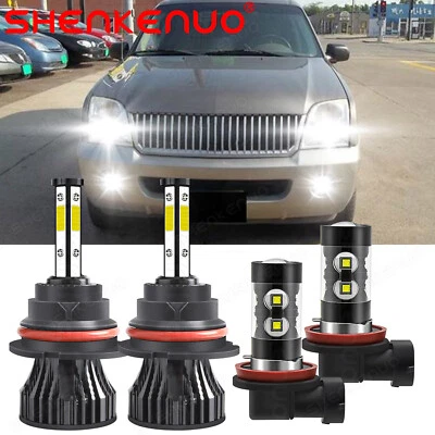 Para For Mercury Mountaineer 2002-2004 2005 2006 6000K faro LED + luz antiniebla - Image 1 of 4