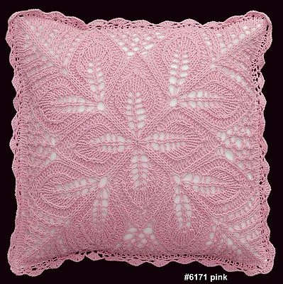 Funda Cojín Almohada Crochet Algodón Hecha a Mano 16x16" Cuadrada, Azul o Rosa En Oferta Foto 1 de 3