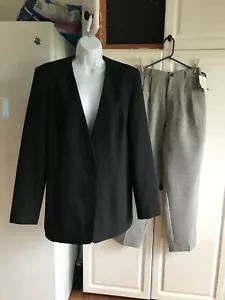 Nuevo Conjunto Blazer Para Mujer Liz Baker Botón Único 2 Piezas 10 Alto y 10 Negro y B/N - Imagen 1 de 12