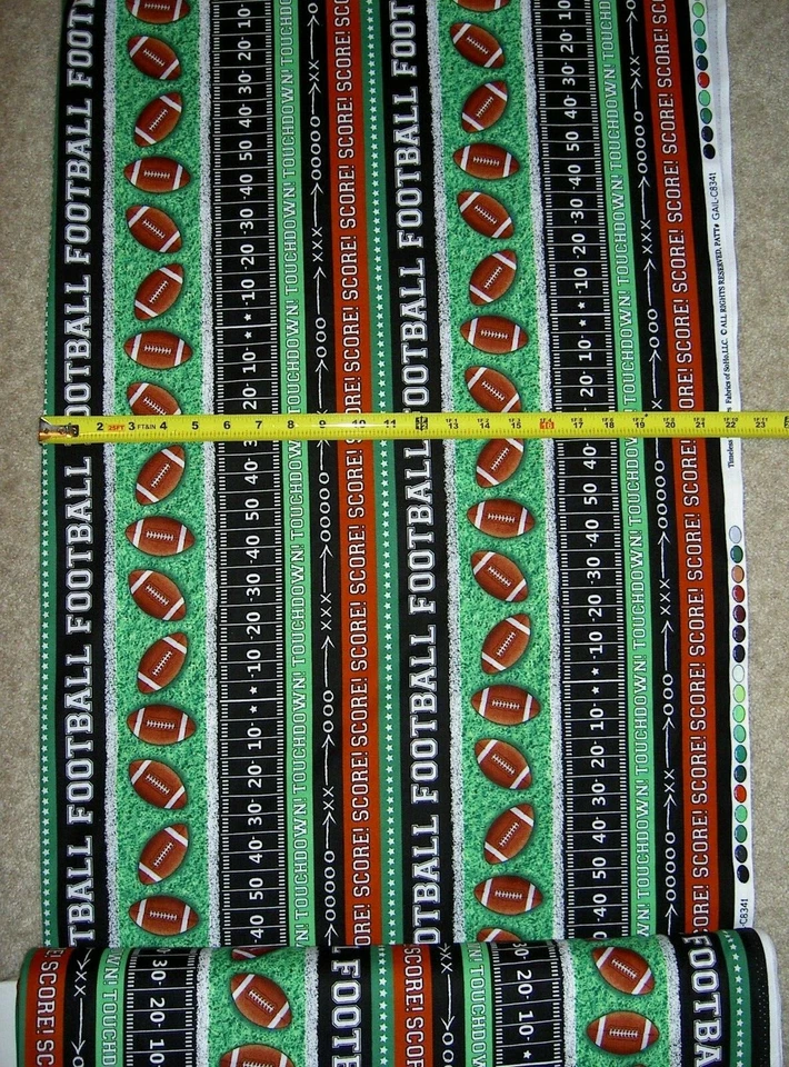 Raya de fútbol paralela C8341 Multi atemporal durable tela de algodón 65" perno FINAL Foto 1 de 2