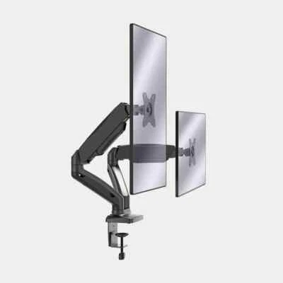 VonHaus Dual Monitor Arm Full Motion for 17"-32” Screens - Black - Image 1 of 4