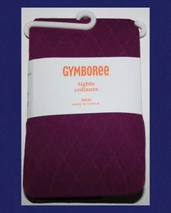 NWT Girls S(5-6) Gymboree BUNDLED & BRIGHT WINE Diamond Nylon/Spandex TIGHTS - Picture 1 of 2
