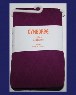 NUEVO CON ETIQUETAS Niñas S (5-6) Gymboree PAQUETE Y VINO BRILLANTE Diamante Nylon/Spandex MALLAS Foto 1 de 2