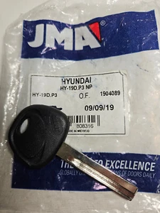 Llave en blanco de repuesto JMA sin cortar para Hyundai - HY18P - HY-19D.P3 (paquete de 5) - Imagen 1 de 4