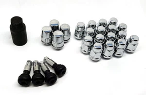 20  7/16 Chrome Acorn Lug Nuts, Locks and Valve Stems - Heat Treated - Picture 1 of 6