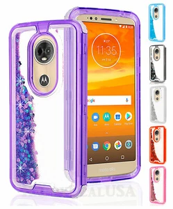For Motorola Moto E5 Plus | Supra - Waterfall Glitter Liquid Armor Cover Case - Picture 1 of 36