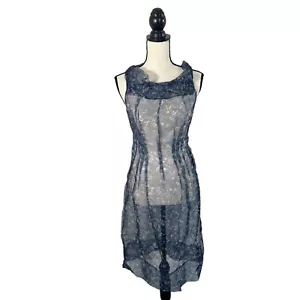 NWT BCBG Maxazria Runway Woven Silk Midi Dress Purple Haze Sheer XS RETAIL $420 - Picture 1 of 11
