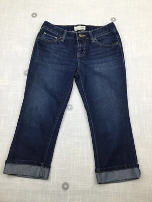 Старый темно-синий девочек Capris синий джинсовой ткани Jean регулируемая талия темно стирка девочек Sz 12R - Изображение 1 из 4