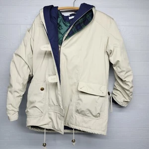 Misty Harbor Beige Rain Jacket Batn Coat Womens Size Small Missing Button  - Picture 1 of 13