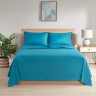 Full Bed Sheets Set 4 Piece - 1 Flat, 1 Fitted with Deep Pocket Fits Most Mattre