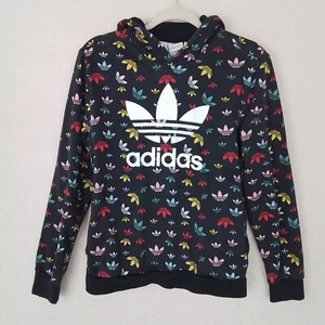 Adidas Cotton Blend Pullover Hoodie Size L Faded Black, Multicolor - Picture 1 of 11
