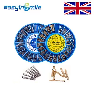 120pcs Dental Screw Posts Metal Gold Endo Post S/M/X/XL Dia 1.05-1.8mm Full Kit - Picture 1 of 11