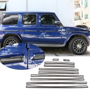 Borde de moldeo de carrocería de puerta lateral ABS de fibra de carbono para Benz G W463 G350 G55 G63 2019+ - Imagen 1 de 12
