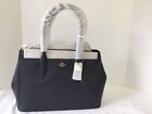 Coach 24218 Bailey  Crossgrain  Leather Carryall Tote/satchel In  Navy Color