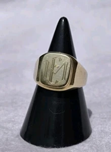 Alter Siegelring Goldring 333 Gold Ring Monogramm EM ME Gr. 50 Herrenring - Bild 1 von 22