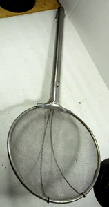 Vintage Sta Ami Edelstahl 18-8 groß 25" Metallgitter Skimmer Sieb Werkzeug - Bild 1 von 14