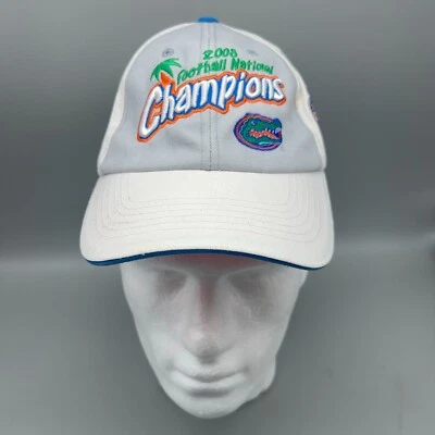Florida Gators Hat Mens One Size White Gray 2008 Football BCS National Champions - Image 1 of 4