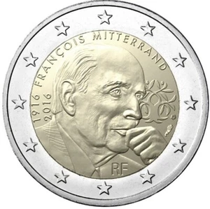 2 Euro France 2016 * 100th Anniversary - Birth of François Mitterrand * Unc - Picture 1 of 2