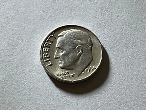 1964 P Roosevelt Dime 10c - Nice Old Coin - 90% Silver US Dime FREE SHIP - Picture 1 of 2
