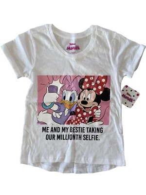 Camisa Blanca Disney Junior Minnie Mouse ~ Niñas Blanca Disney Estampado Pato Margarita Foto 1 de 3