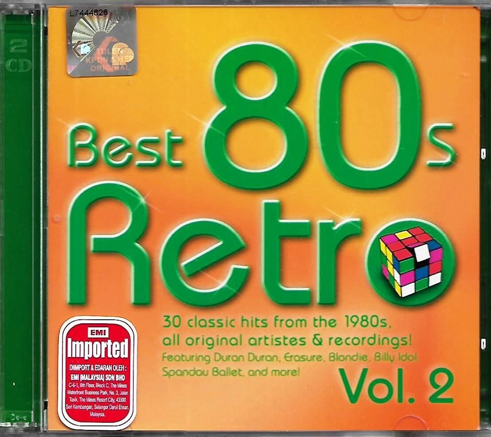 Best 80s Retro Vol.2 Classic Hits CD Duran Duran Blondie Billy Idol Ultravox - Image 1 of 3