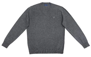 GANT - PULLOVER LAMBSWOOL BLEND V-NECK - GRAU DUNKELGRAU - Größe XL - NEU - Bild 1 von 2