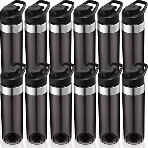 12 Pack Plastic Sports Water Bottles Bulk 20 Oz Reusable Water Bottles without B - Picture 1 of 6