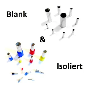 Aderendhülsen isoliert & unisoliert 0,50- 50 mm² Kabelhülsen Endhülsen 2-1000ST - Bild 1 von 22