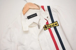 Dsquared2 Steve White Nylon Jacke Herren 46 Made In Italy - Bild 1 von 10
