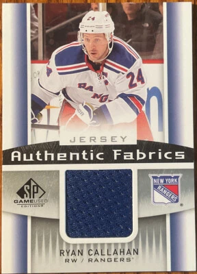 2013-14 SP Game Used Authentic Fabrics Ryan Callahan #AF-RC New York Rangers - Image 1 of 2