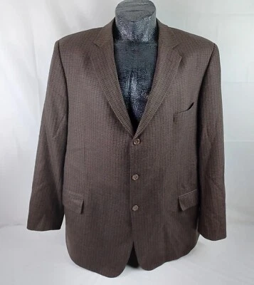 Abrigo deportivo Joseph & Feiss 50L para hombre Jack Portly marrón pata de gallo lana de cordero 3 traseros Foto 1 de 4