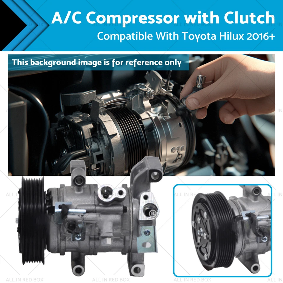 A/C Compressor 10SRE11C with Clutch Suitable for Toyota Hilux 2016+ 883200K520 - image 1 of 4