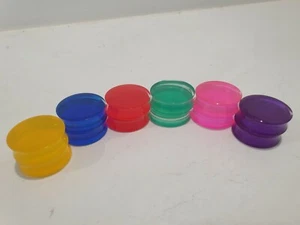 Pair Solid Acrylic Ear Plug Flesh Tunnels Stretcher Taper 8-30mm - Picture 1 of 14
