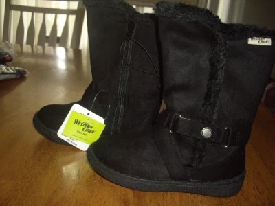 NUEVO CON ETIQUETAS Niñas Talla 11 Western Chief Maggie Botas de Microfibra Negras Eje de 7" Foto 1 de 4